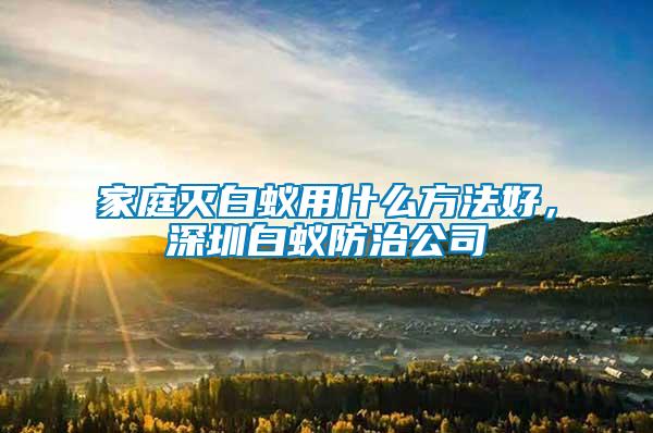 家庭滅白蟻用什么方法好,深圳白蟻防治公司