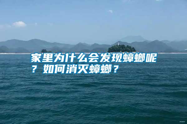 家里為什么會發現蟑螂呢？如何消滅蟑螂？