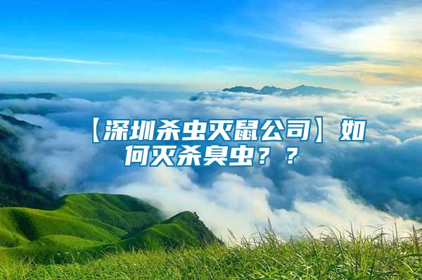 【深圳殺蟲滅鼠公司】如何滅殺臭蟲？？