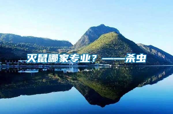 滅鼠哪家專業？——殺蟲