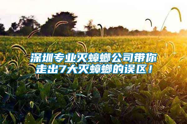 深圳專業滅蟑螂公司帶你走出7大滅蟑螂的誤區！