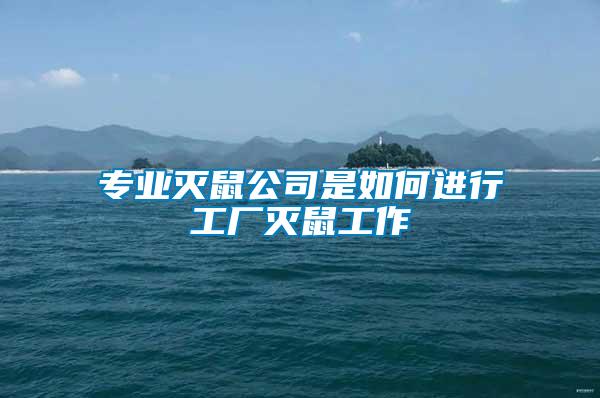 專業滅鼠公司是如何進行工廠滅鼠工作