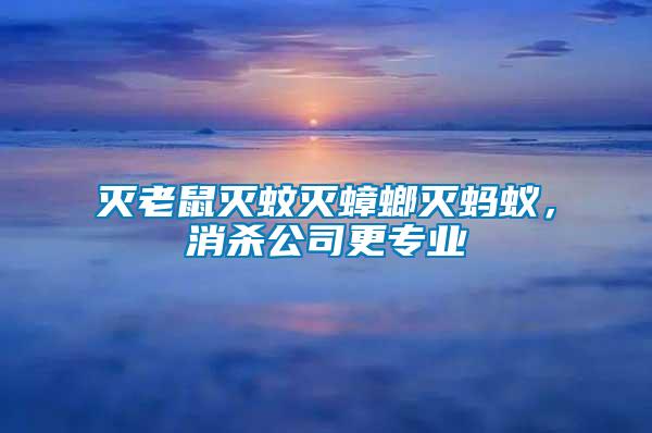 滅老鼠滅蚊滅蟑螂滅螞蟻,消殺公司更專業