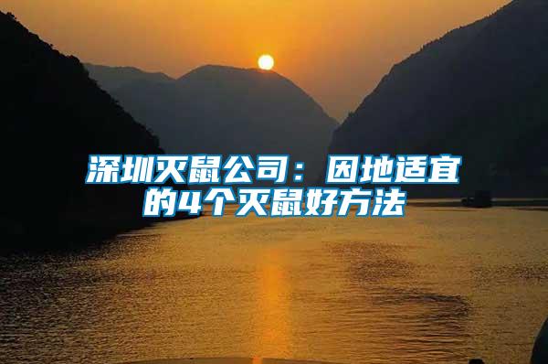 深圳滅鼠公司:因地適宜的4個滅鼠好方法