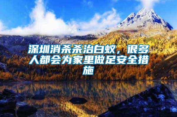 深圳消殺殺治白蟻,很多人都會為家里做足安全措施