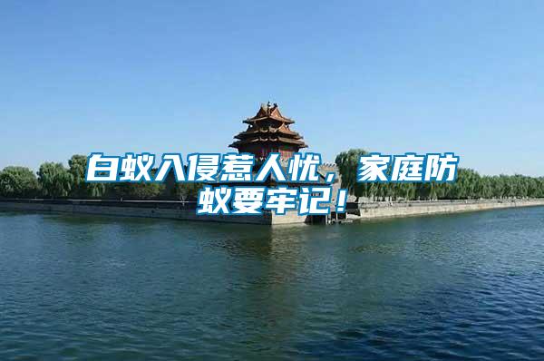 白蟻入侵惹人憂，家庭防蟻要牢記！