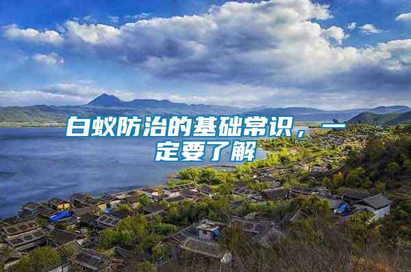 白蟻防治的基礎(chǔ)常識(shí),一定要了解