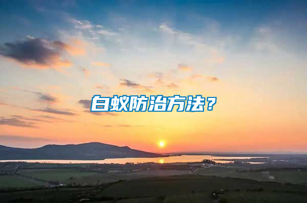 白蟻防治方法？